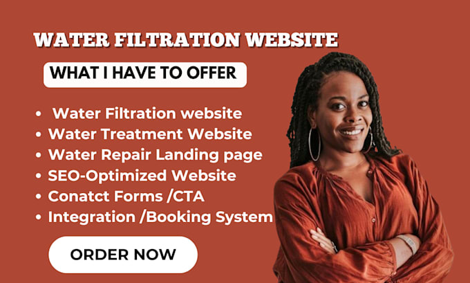 Gig Preview - Build water filtration website water treatment water repair filtration website