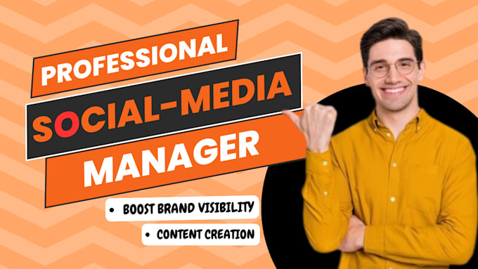 Gig Preview - Be your social media marketing manager and content creator