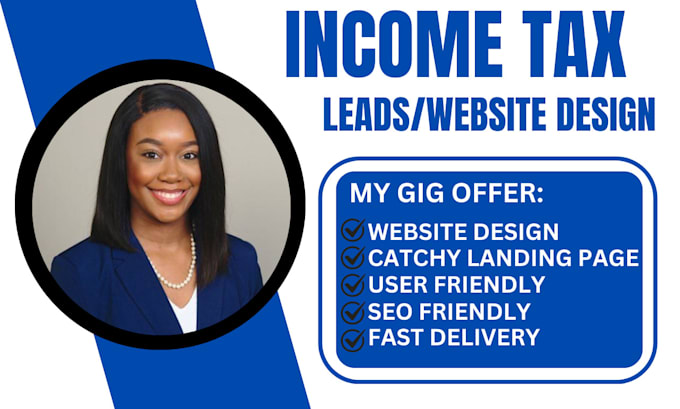 Gig Preview - Build income tax website tax leads finance website income tax website