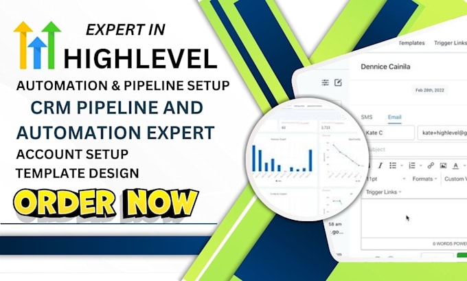 Gig Preview - Setup gohighlevel automation pipeline sales funnel workflow sugarcrm netsuite