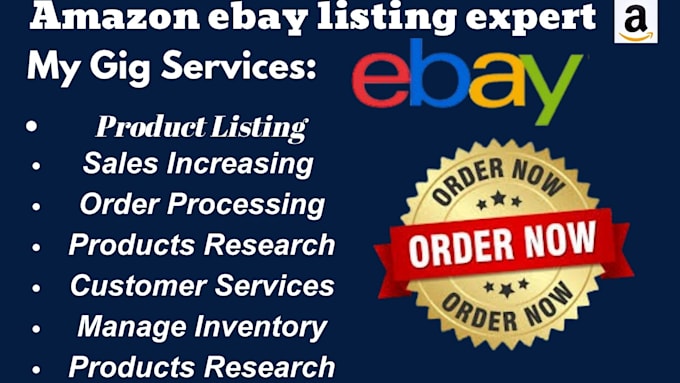 Gig Preview - Create  amazon auto ds ebay dropshipping listing ebay product listing