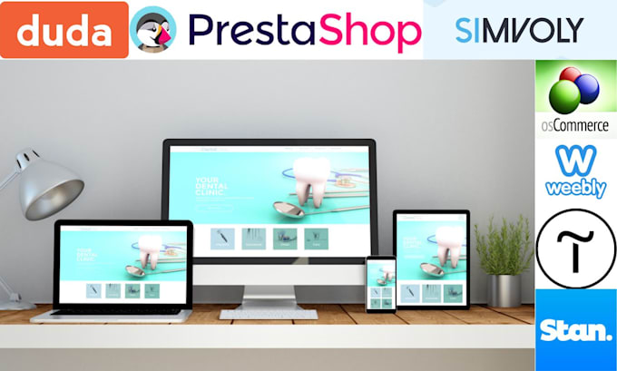 Gig Preview - Create website on duda, prestashop, simvoly, weebly, tilda, stan, oscommerce