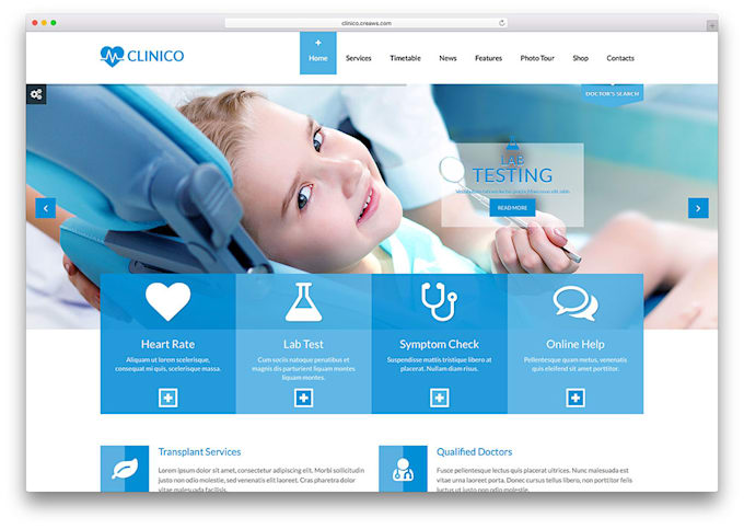 Gig Preview - Design a healthcare website clinic website dentist doctor hospital website