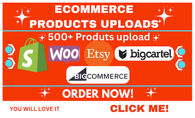 Gig Preview - Upload products to your wix, woocommerce, bigcommerce, etsy, bigcartel store