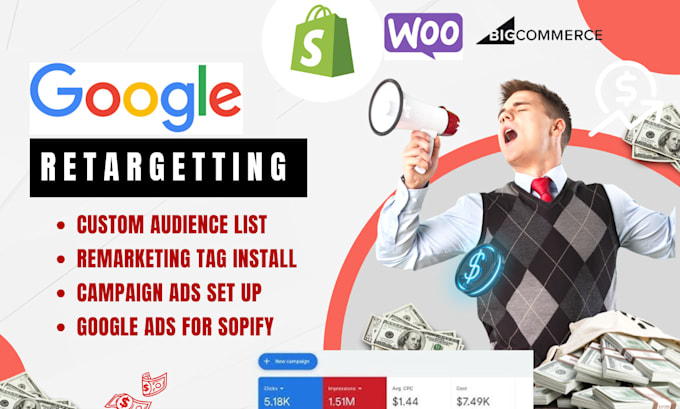 Gig Preview - Install google ads remarketing retargeting tag for shopify and bigcommerce