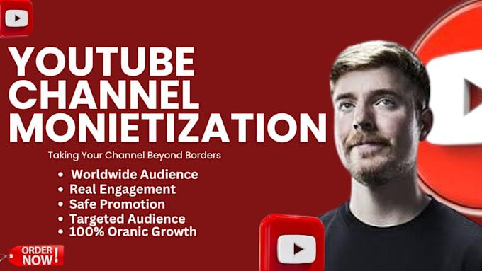 Gig Preview - Do organic youtube channel promotion, for monietizaton