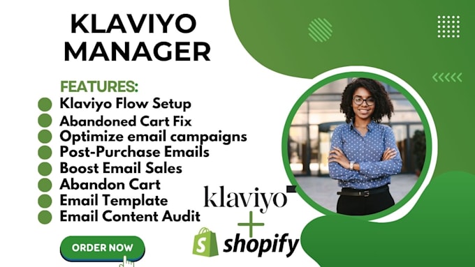 Gig Preview - Automate, optimize your klaviyo flows for abandoned carts, post purchase emails