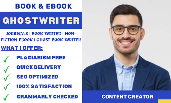 Gig Preview - Do ebook writer non fiction ebook ghostwriter KDP book editing and formatting