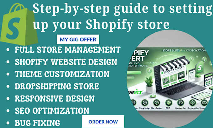 Gig Preview - Do shopify store design or shopify website design