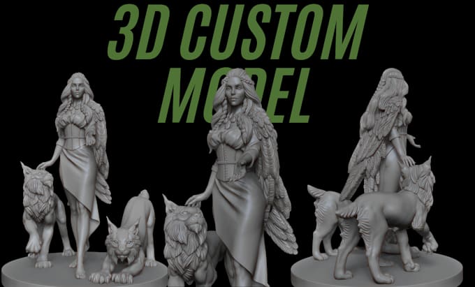 Gig Preview - Sculpt action figure, miniature, dnd, status as stl file for 3d prining