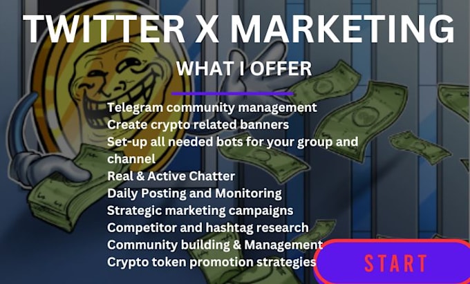 Bestseller - organic crypto twitter x marketing to 100m audience for 1m investors crypto ads