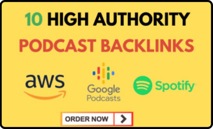 Gig Preview - Provide 10 high quality podcast backlinks for sportify, amazon and apple