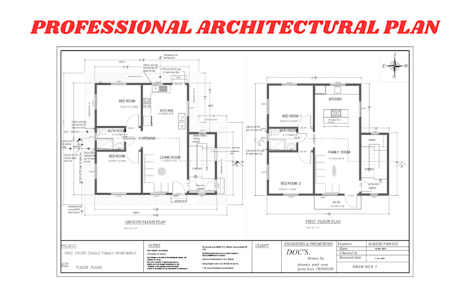 Gig Preview - Draw 2d architectural floor plan and city permit drawing blueprint