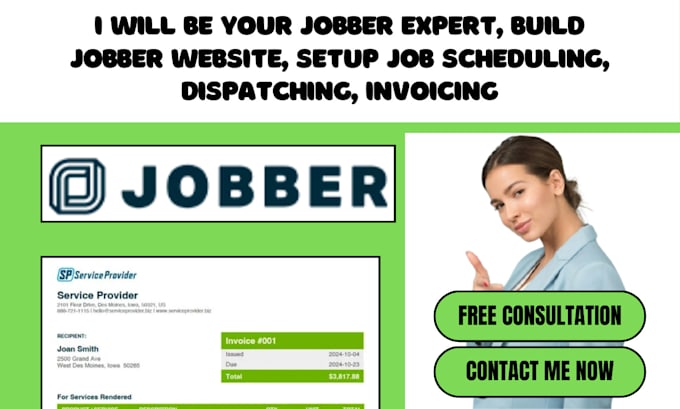 Bestseller - be jobber expert build jobber website setup job scheduling dispatching invoicing