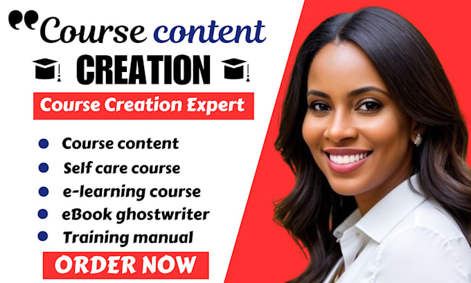 Gig Preview - Create online course content, ebook online course, ebook writing and formatting