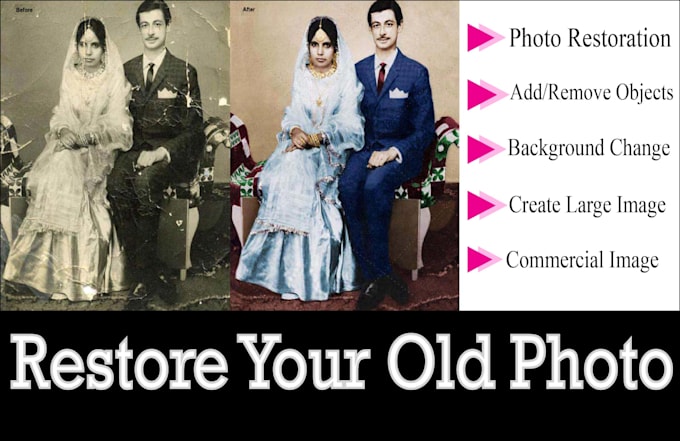 Gig Preview - Restore your old photo to a new look