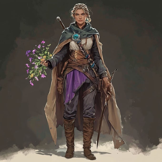 Bestseller - draw dnd character art and dnd character art for you