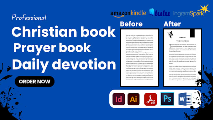 Gig Preview - Format,design amazon ebook daily devotion christian book prayer book journal KDP