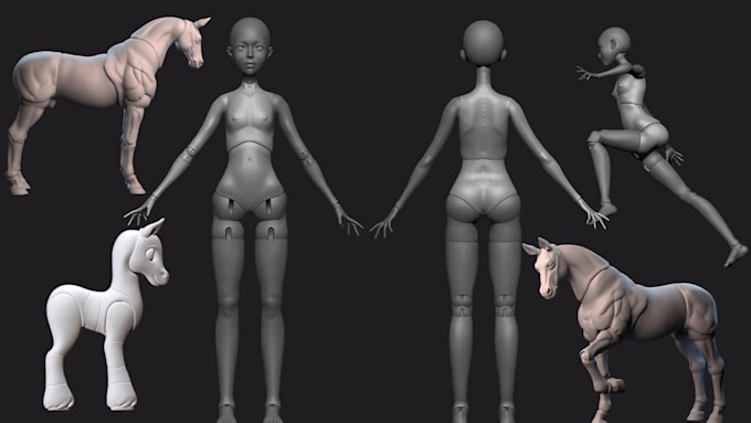 Gig Preview - Sculpt 3d bjd 3d toy 3d doll design 3d articulated model for 3d printing