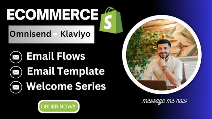 Gig Preview - Setup shopify email marketing flows in omnisend klaviyo