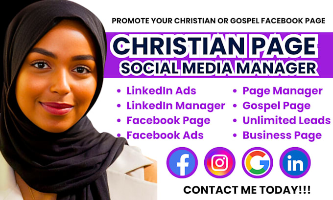 Gig Preview - Help yo promote facebook christian or gospel page christian social media manager