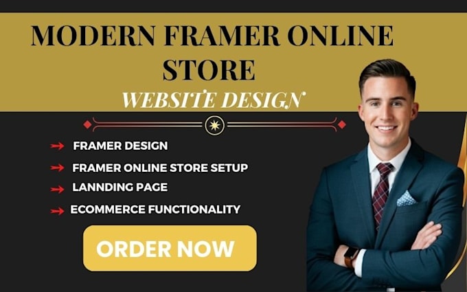 Gig Preview - Setup framer online store framer shop landing page framer ecommerce website seo