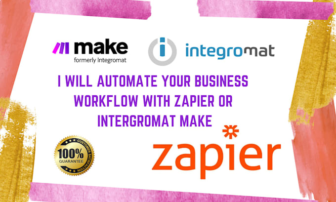 Gig Preview - Set up your workflow with make integromat or zapier