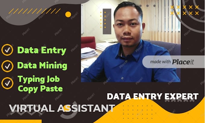 Gig Preview - Be your virtual assistant for data entry, data mining, typing job and copy paste