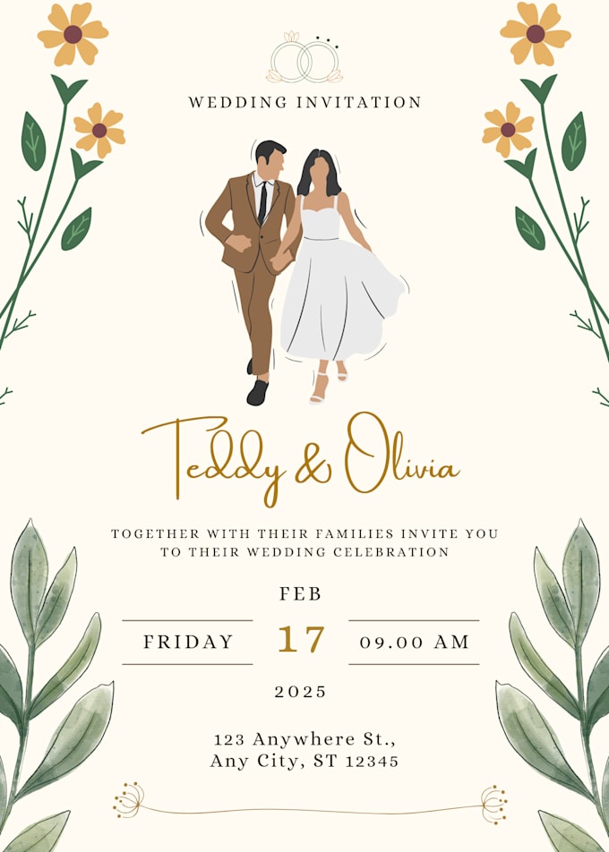 Gig Preview - Design a beautiful invitations card