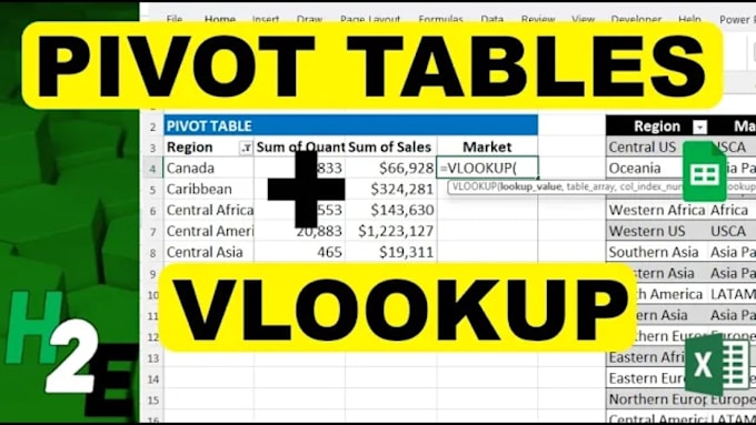 Gig Preview - Create pivot table and apply formulas vlookup sumif etc