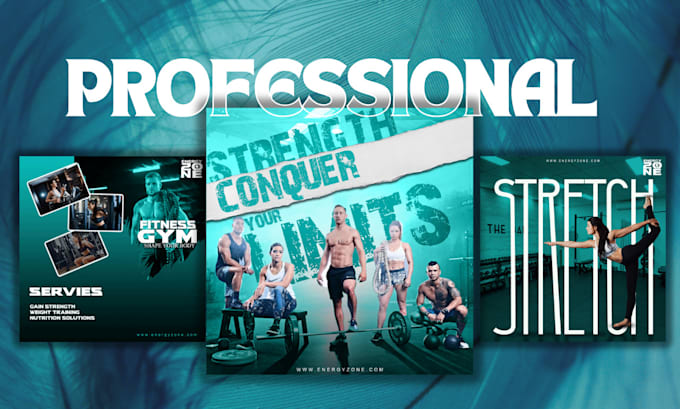 Gig Preview - Design gym, retro, academic, football or motion poster