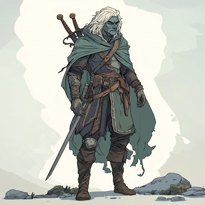 Gig Preview - Dnd character art in unique style