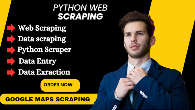 Gig Preview - Do python scripts for web scraping, data automation, website scraper, bot