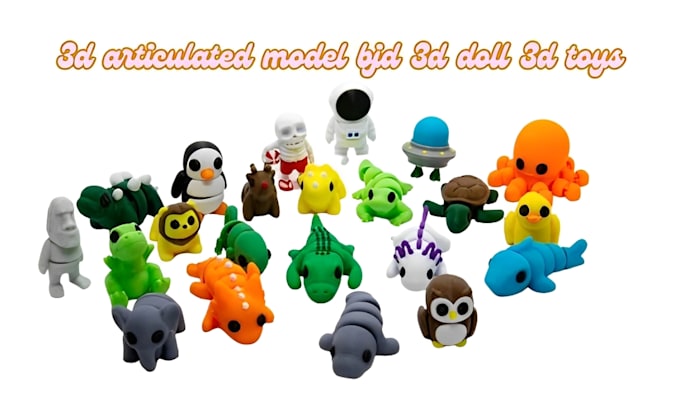 Bestseller - sculpt 3d articulated model 3d bjb doll 3d flexi toy sensory 3d cartoonish model