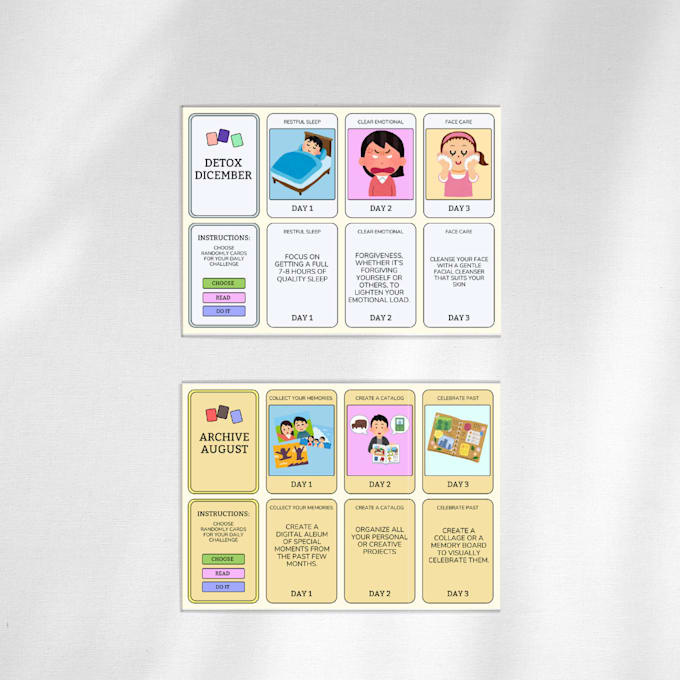 Bestseller - create monthly affirmation challenge cards