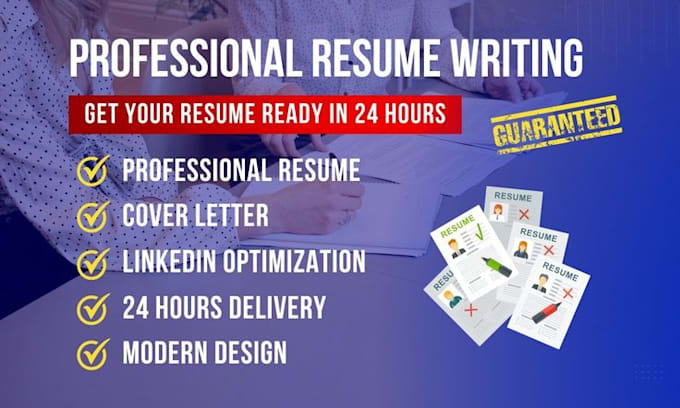 Gig Preview - Create a professional resume, revamp cover letter and optimize linkedin profile