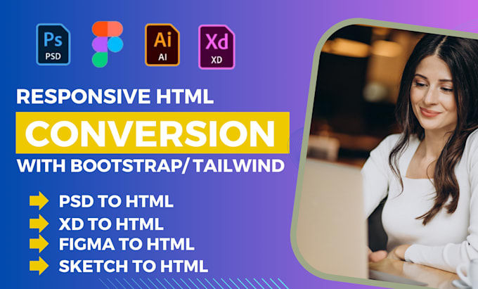 Bestseller - convert PSD to HTML, figma to HTML conversion using tailwind or bootstrap