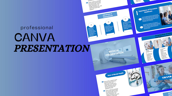 Gig Preview - Design canva presentation, slides, prezi presentation, slide, pitch deck