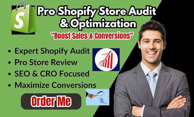 Gig Preview - Do pro shopify store audit, edit and optimization to boost website conversion