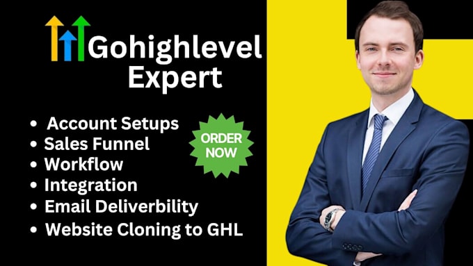 Gig Preview - Create gohighlevel workflows, forms surveys, funnels, websites in ghl