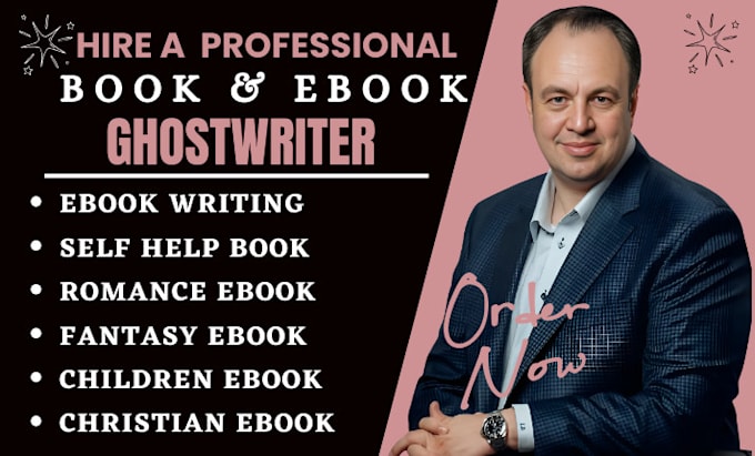 Gig Preview - Ghostwriter 30k words any topic ebook fiction and nonfiction ghost book writer