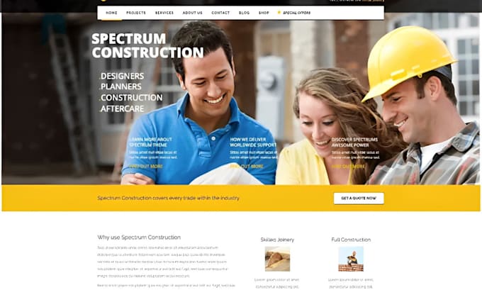 Gig Preview - Design professional construction, plumbing, real estate and contractor websites