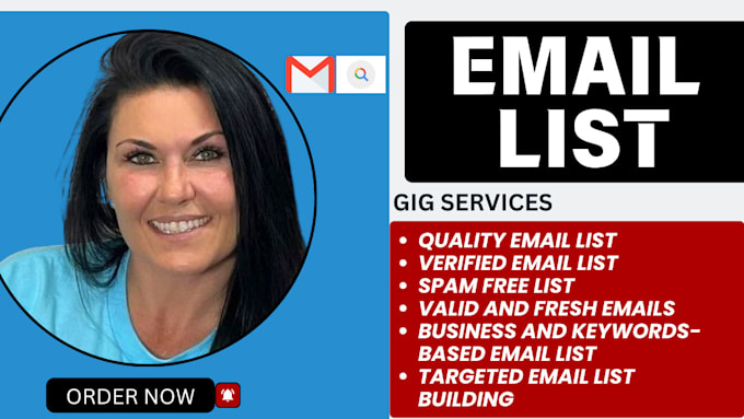 Gig Preview - Build verified email list for any business or niche targeted lead