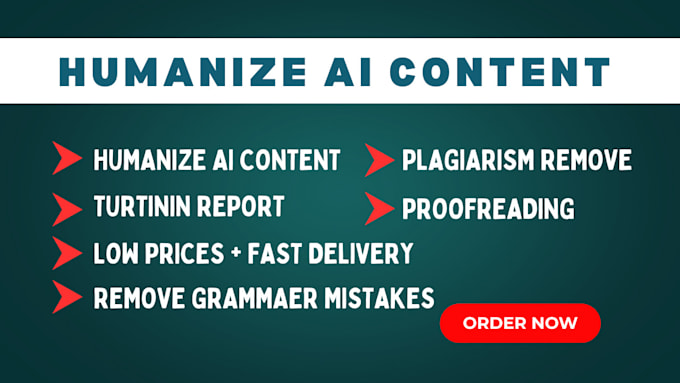 Gig Preview - Rewrite, proofread and humanize ai content within an hour