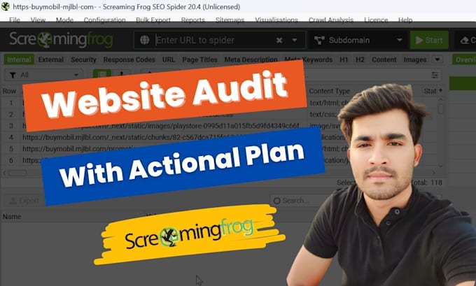 Gig Preview - Do technical website SEO audit with screaming frog