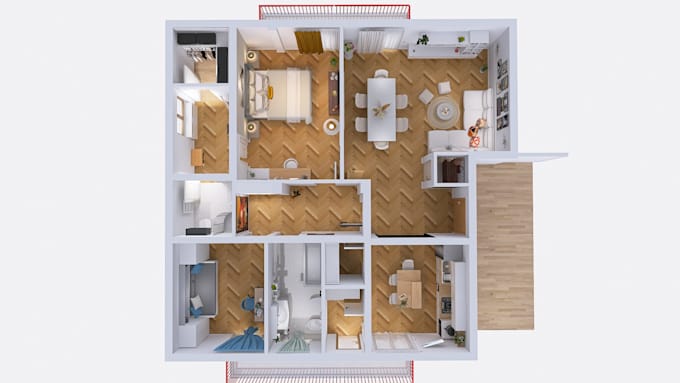 Gig Preview - Create a 3d floor plan