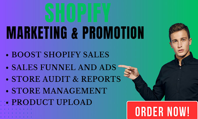 Gig Preview - Do shopify marketing, boost shopify sales and shopify store promotion