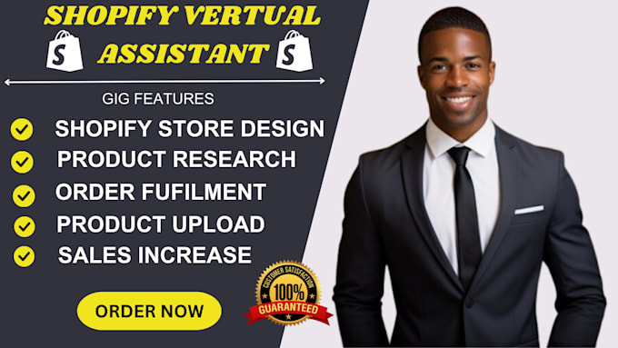 Gig Preview - Be your shopify virtual assistant, shopify store manager