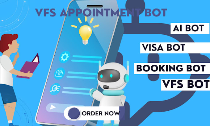 Gig Preview - Develop vfs appointment bot, visa bot,  gps tracking bot, and ai chat bot