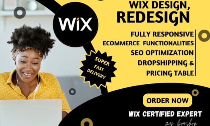 Gig Preview - Do wix website design or redesign wix website or wix studio website